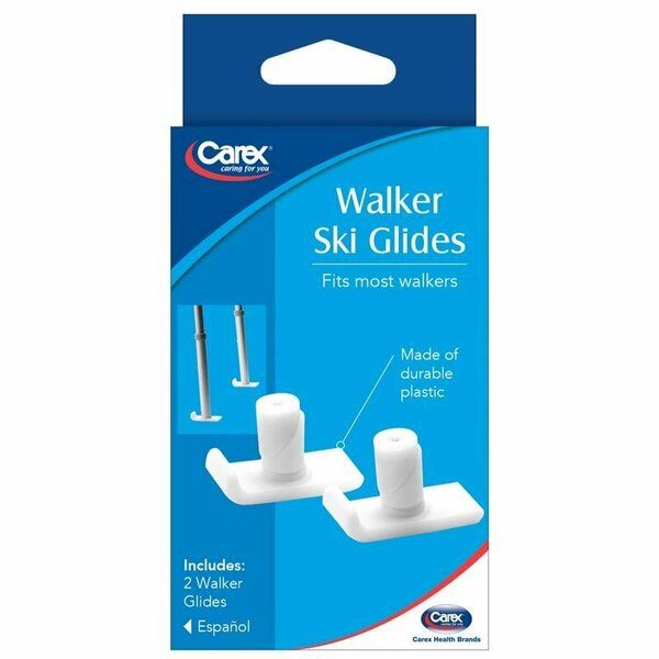 Carex Health Brands Carex White Walker Ski Glides Plastic 2.30 in. H X 3.50 in. L FGA80900 0000